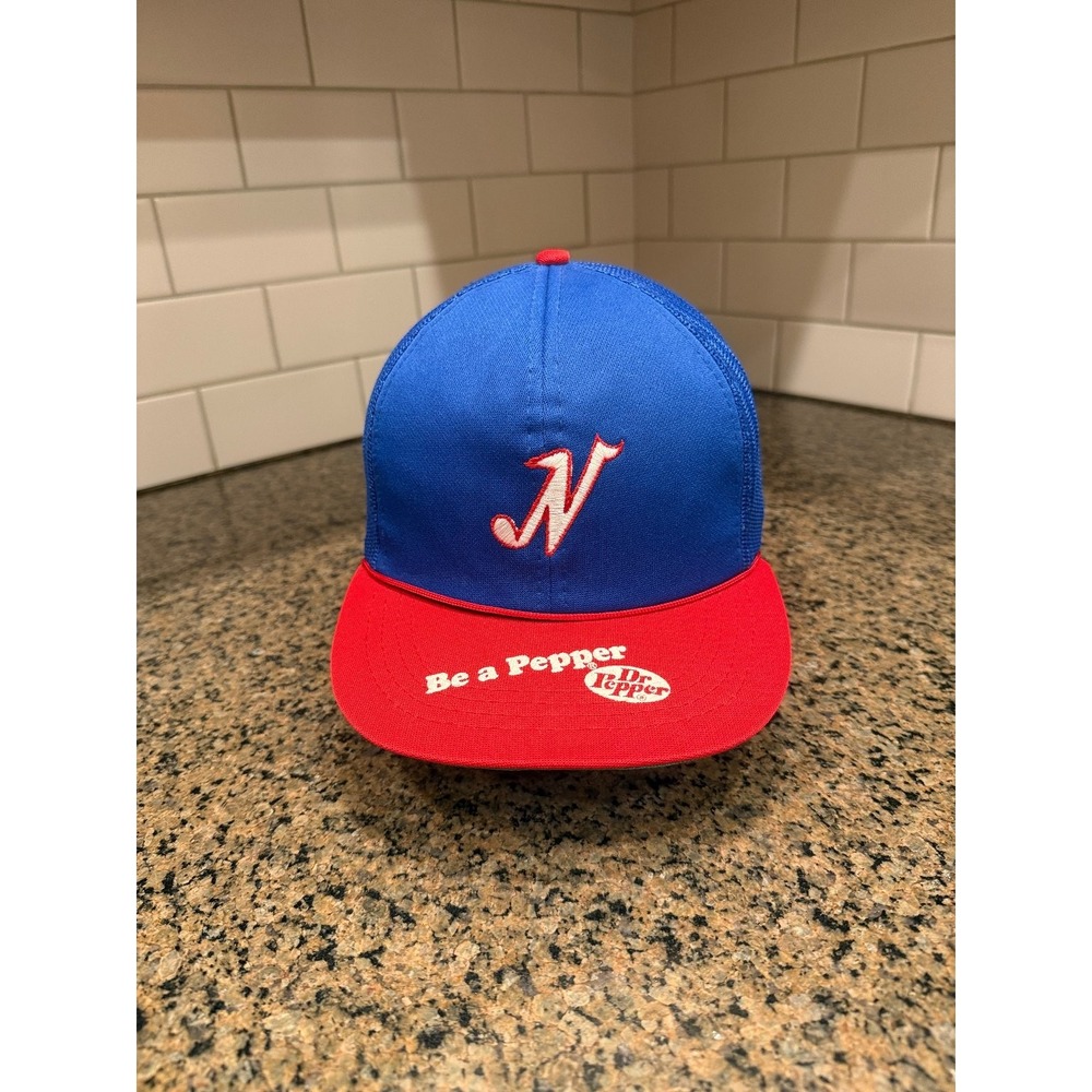Nashville Sounds Dr Pepper Snapback Trucker Hat Mens OS Blue Red Polyester